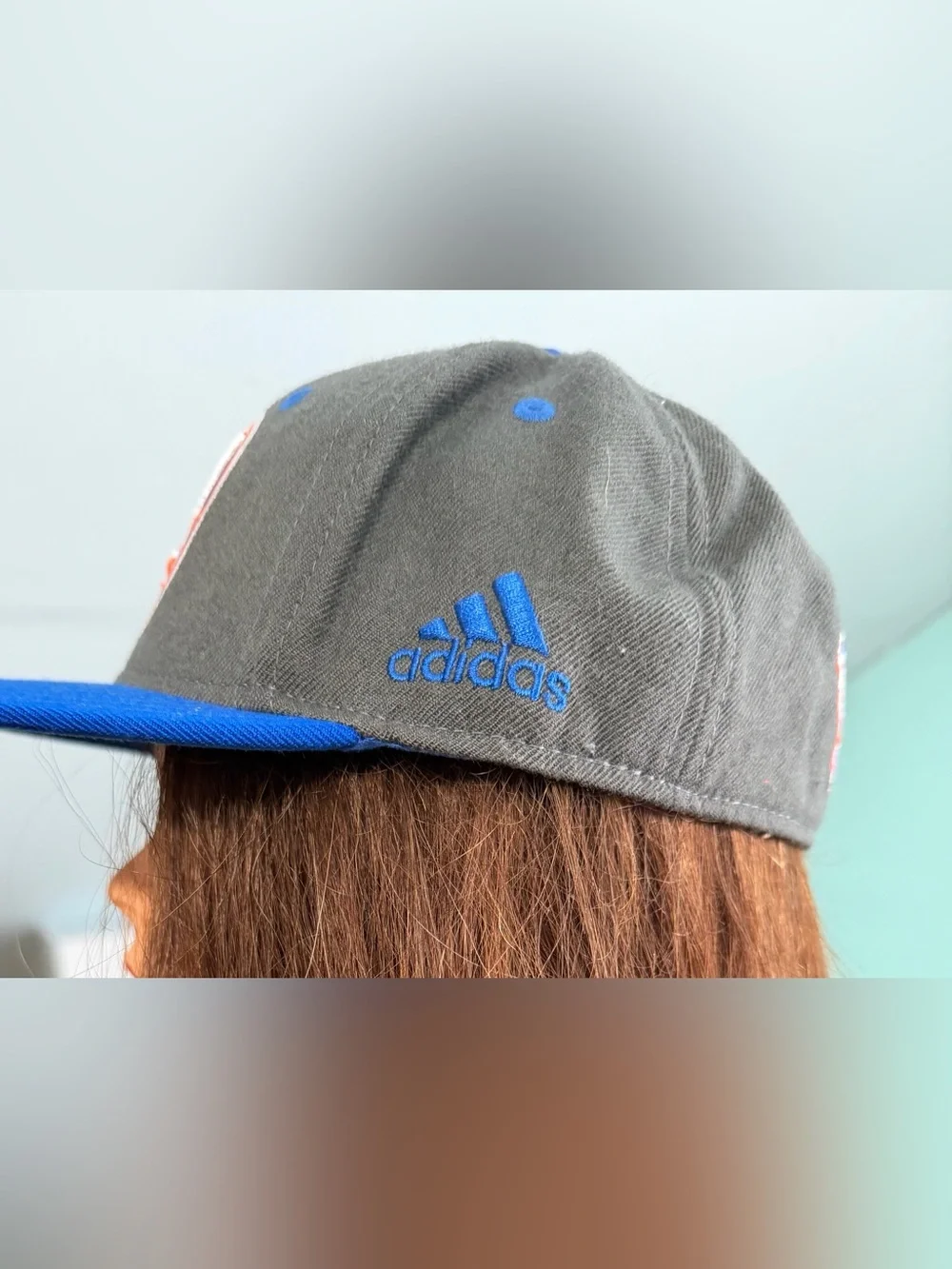 New York Islanders Adidas Hat Cap fitted Grey Blue  NHL Ice Hockey Team Logo